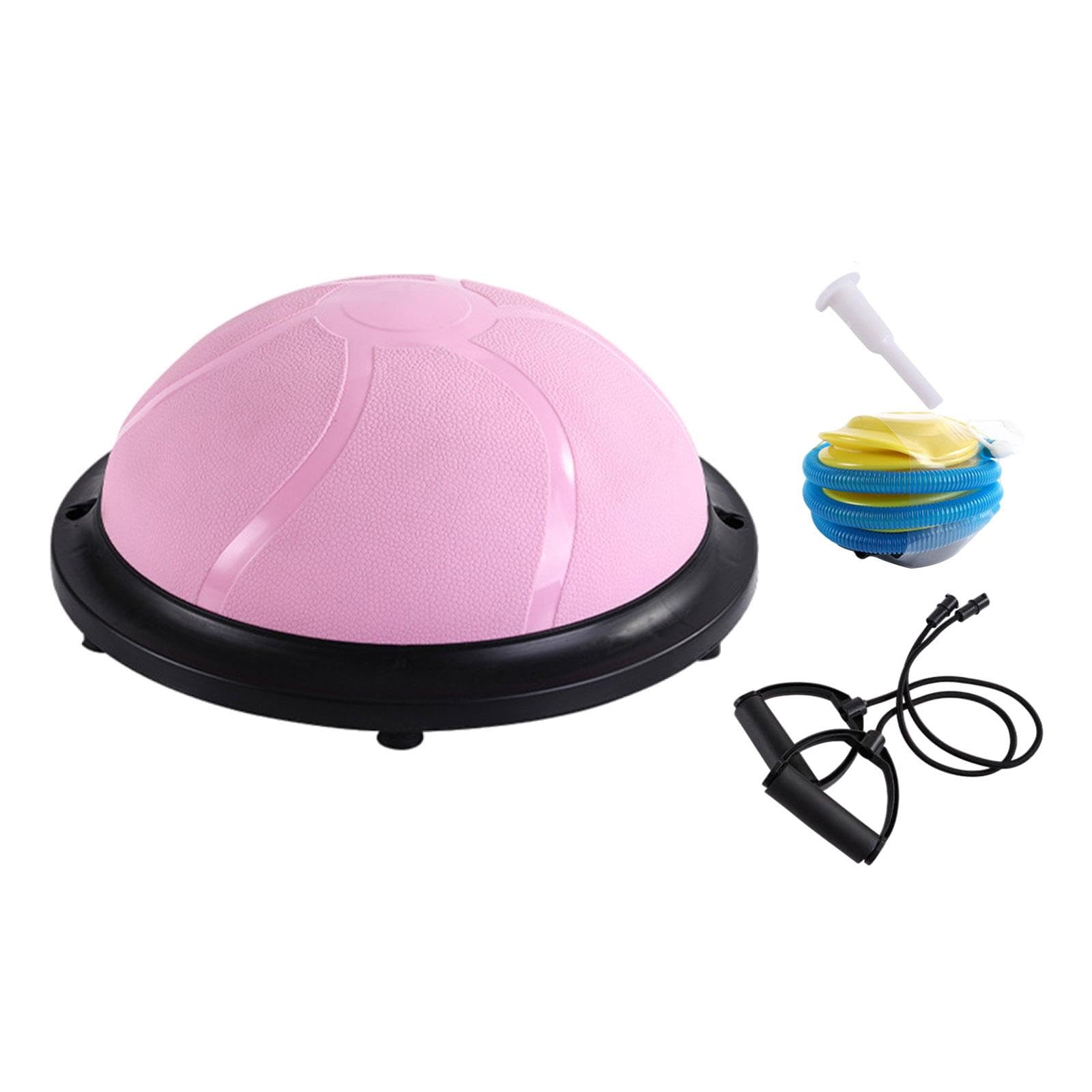 Amagogo Balance Ball Semicircolare con Base Antiscivolo Attrezzo per Allenamento con Fasce di Resistenza E Pompa Realizzato in PVC PP TPE Adatto a Allen
