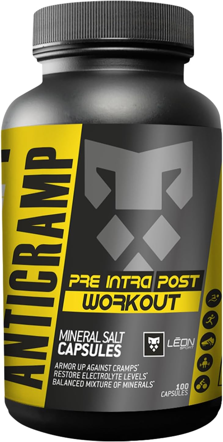 Leon Sport Electrolyte Tablets, Salt Tablets for Hydration, Fasting Sodium Electrolytes Tablets - Salt Pills with Electrolytes for Runners, No Sugar, Gluten Free Hydration Tablets - 100 Capsules