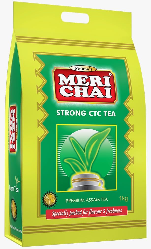 Meri Chai - Strong CTC Tea – 1kg Pouch | Unflavoured Premium Assam Tea Granules for Everyday Chai | Bold & Refreshing Taste