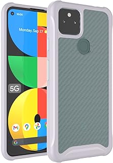 「指紋防止・落下防止」TUDIA ハイブリッドバンパー Pixel 5a ケース 対応 【LUCION】耐衝撃 TPU バンパー 黄ばみ防止 傷つきにくい 半透明ハードマット背面 超スリム Pixel5a 用 ケース カバー - ライトパープル