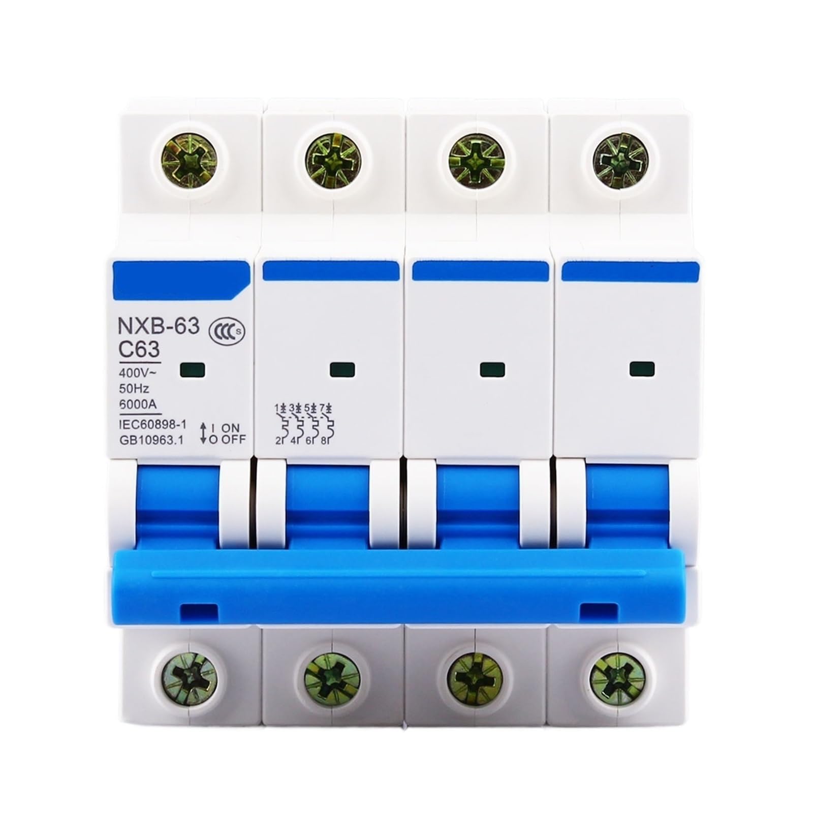 Disjoncteur miniature NXB-63 contre les surcharges électriques de 1P à 4P 220V