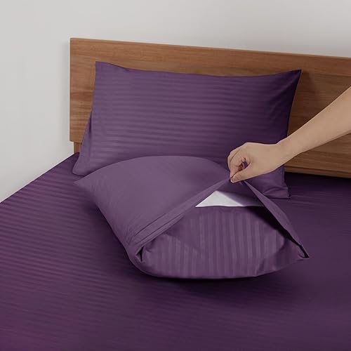 Miniatura 4 de Mejoroom Juego de sábanas de tamaño King, sábanas y fundas de almohada de 1800 hilos de lujo para hoteles, sábana bajera con bolsillos profundos de