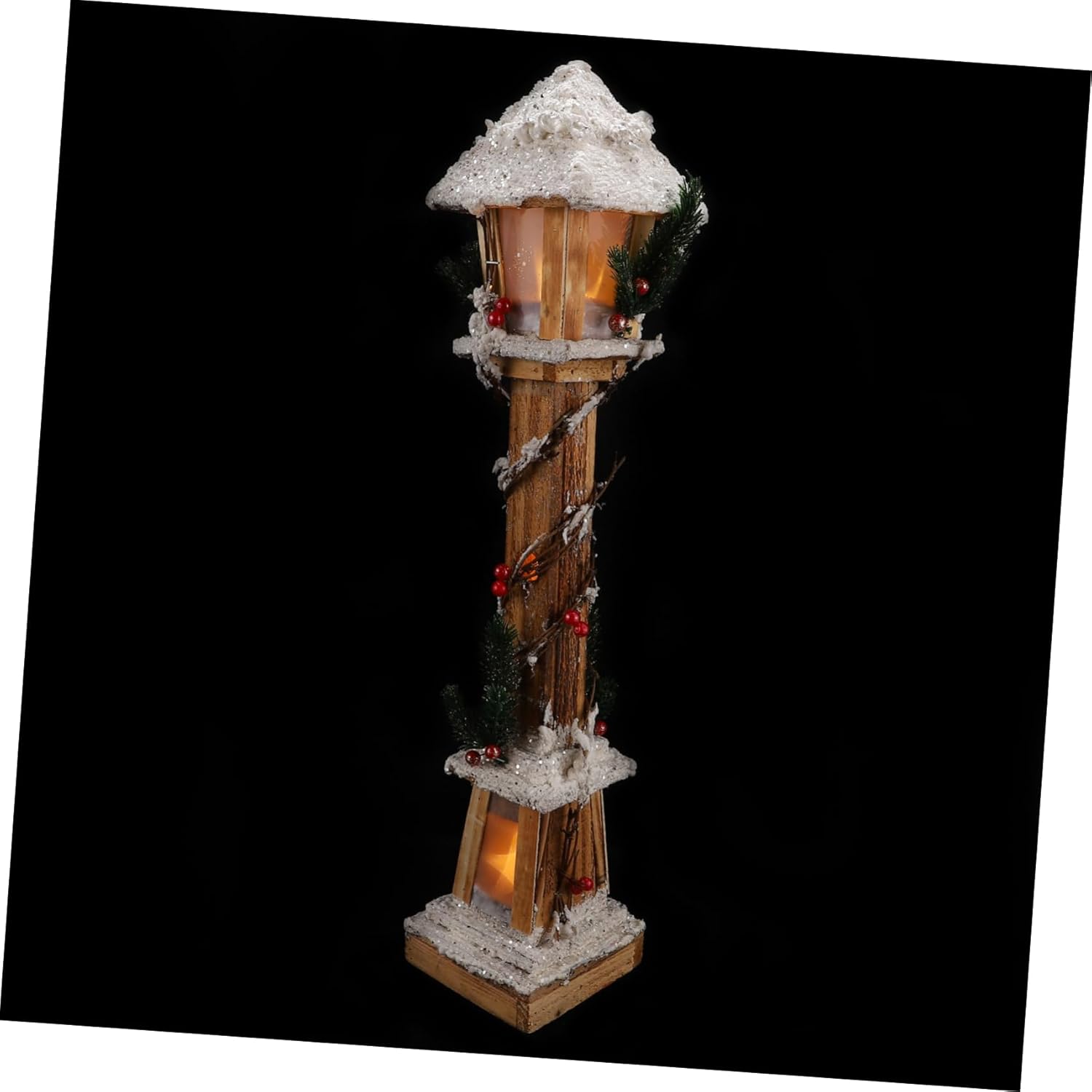 Alipis 1pc Wooden Lamp Model Festive Tabletop Ornament for Home Decor Party Garden and Showcase and Charming Xmas Decoration
