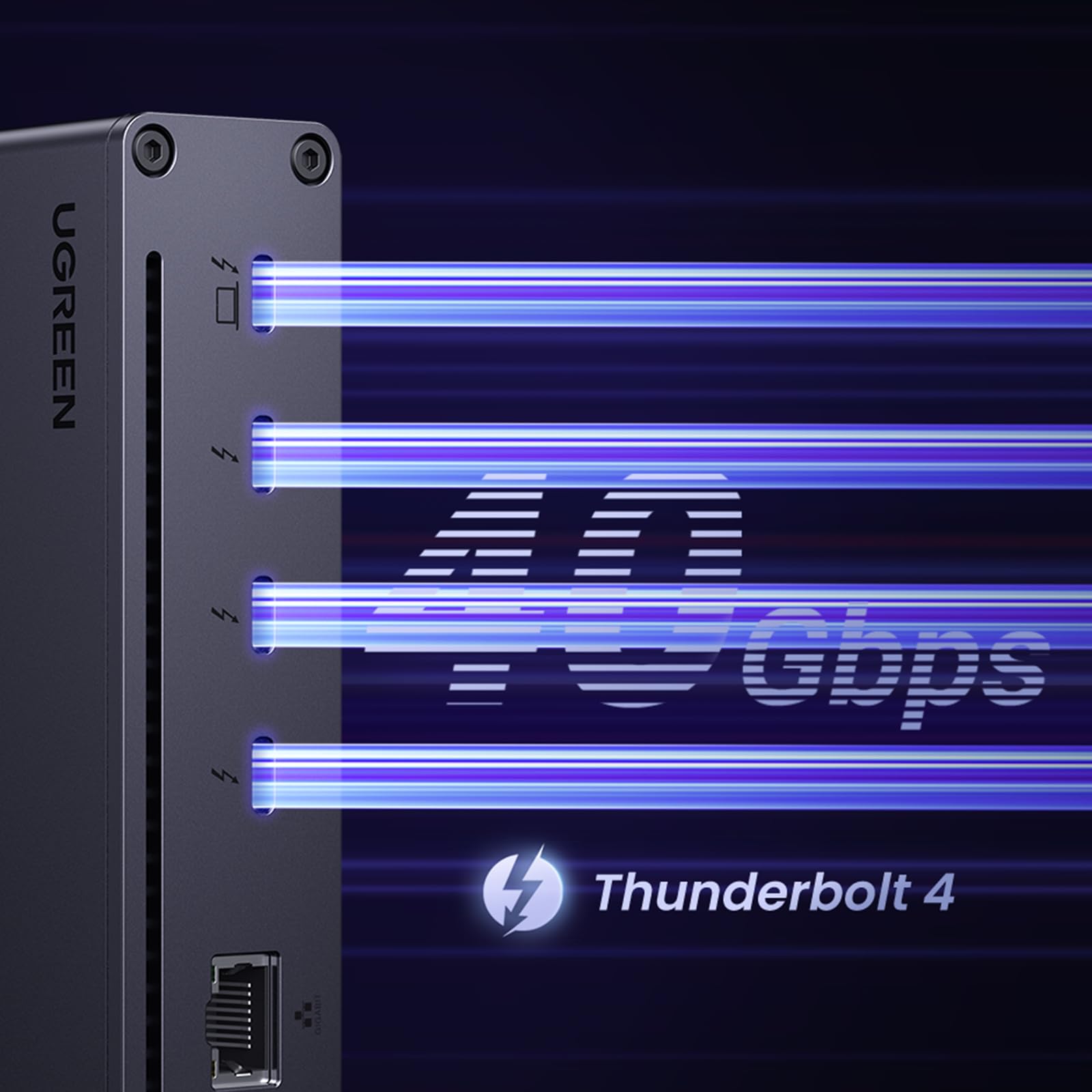UGREEN Revodok Max 208 Docking Station Thunderbolt 4 8 in 1 Doppio Schermo 4K60Hz 8K30Hz Hub USB C 3.2 10Gbps Dock USB C Ethernet RJ45 Gigabit Alimentazione DC 140W