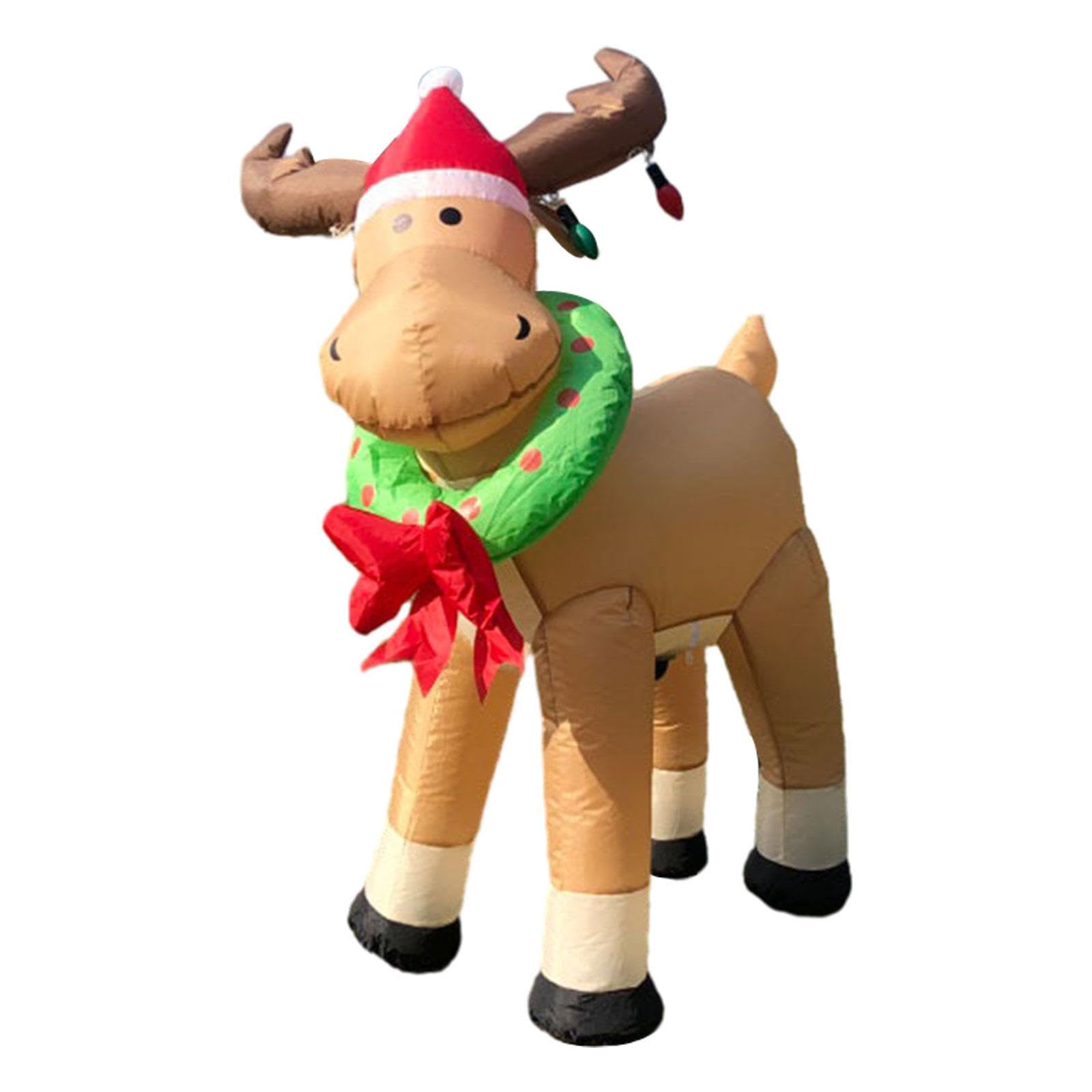 Décors Gonflables Lumineux de Noël avec LED, Ornements Gonflables pour Patio Intérieur et Extérieur, Polyester Résistant