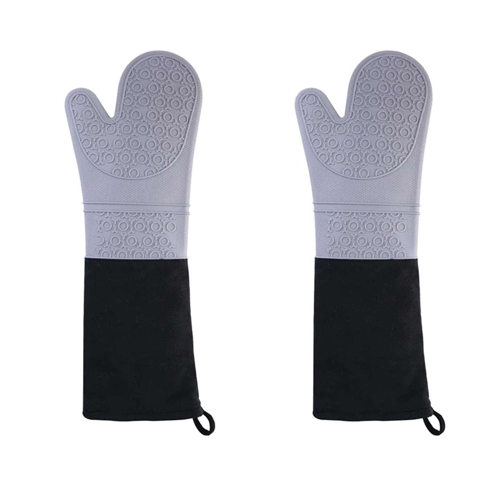 Extended Silicone Oven Mitts For Baking(2Pcs Grey)