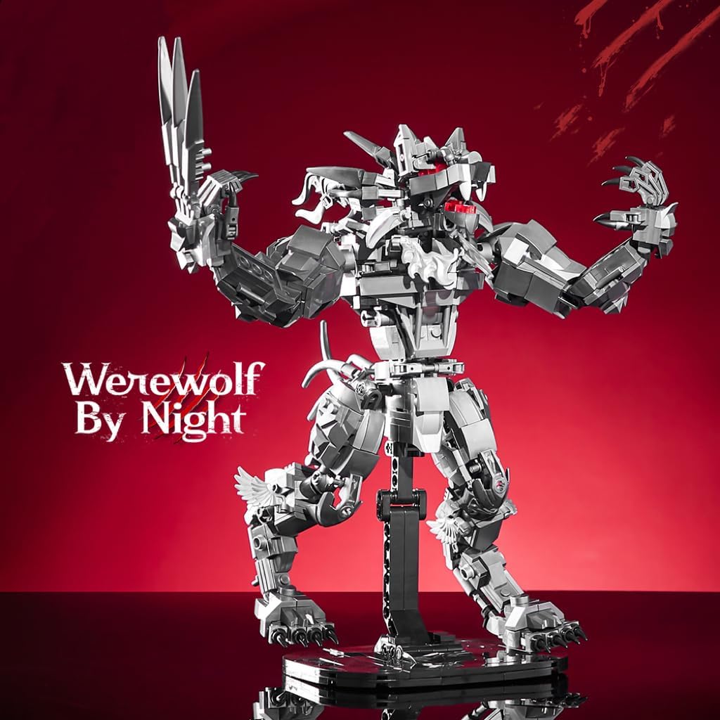 Mechanical Wolf Building Blocks Set, Technological Stem Toy Set, Night Monster Wolf Model, Werewolf Action Figure Model Toy Set, 813 Pcs Creative Toys Christmas for Adults