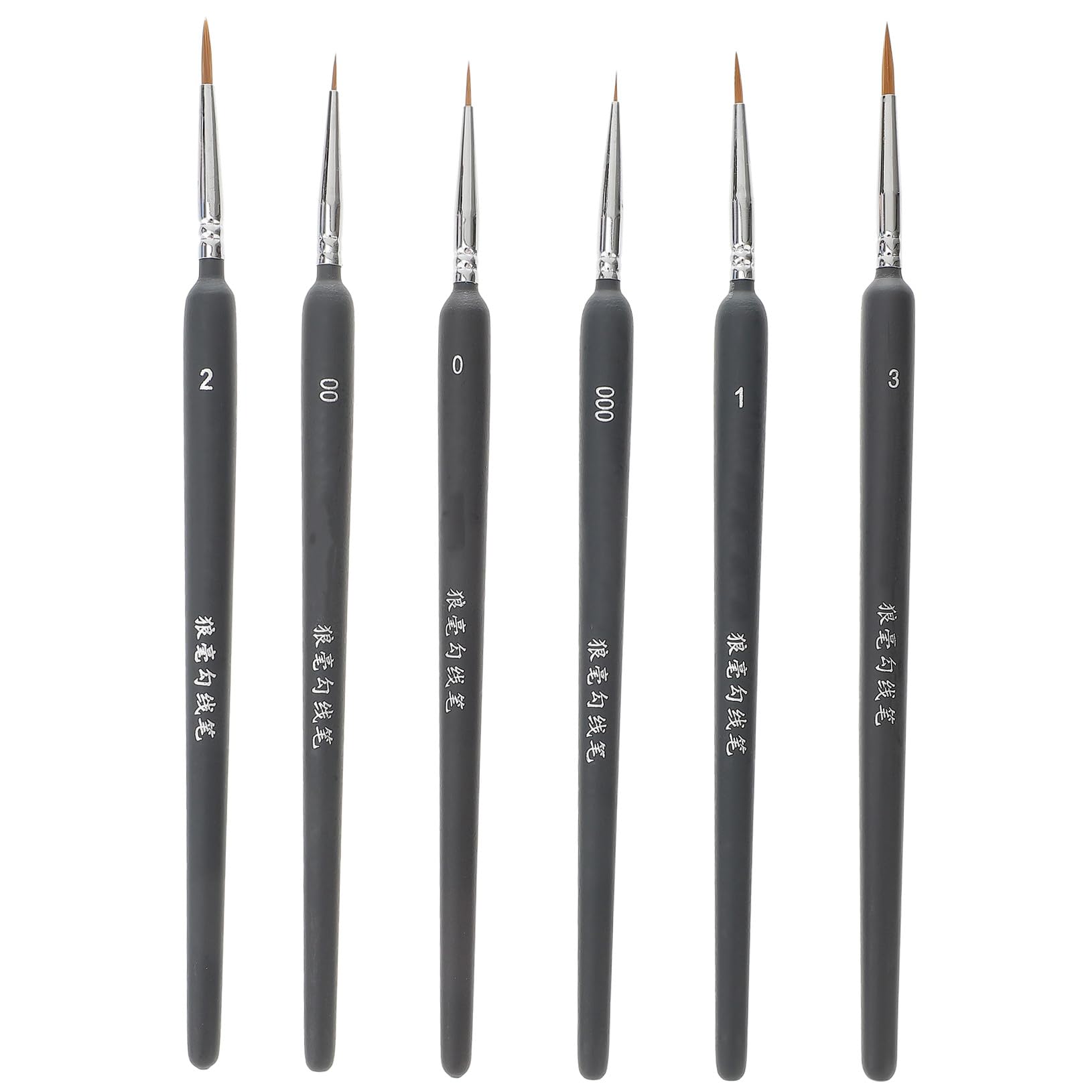SEWACC Juego de 6 Pinceles de Acuarela Ligeros de Pelo de Comadreja Mango de Plástico, Ideales para Pintura al Óleo y Acrílicos para Adultos y Profesionales