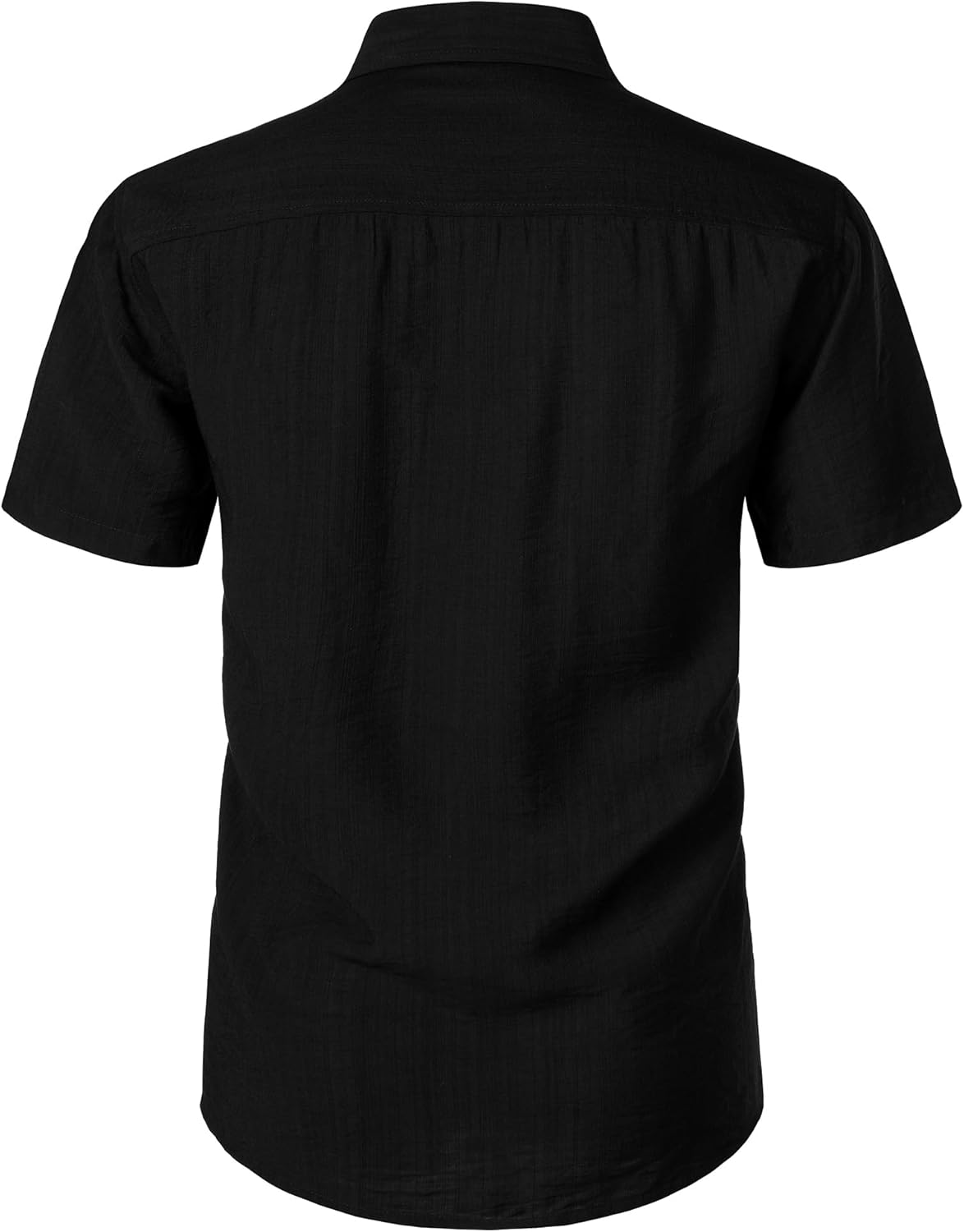 ZEROYAA Men's Casual Short Sleeve Button Down Shirt Vacation Beach Summer Lightweight Textured Shirts - Image 4