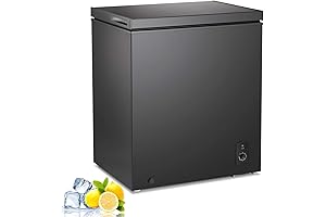 rmyhome 7 Cubic Feet Chest Freezer with Sliding Baskets