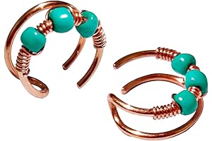 Double Band Helix Set of Two Ear Cuff