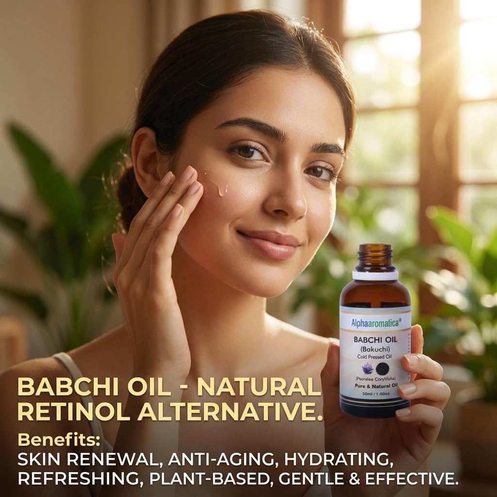 Alphaaromatica Pure Babchi (Bakuchi) Oil (Psoralea corylifolia) | Cold Pressed | Natural | Undiluted | For Skin & Massage | Men & Women | 50ml 2