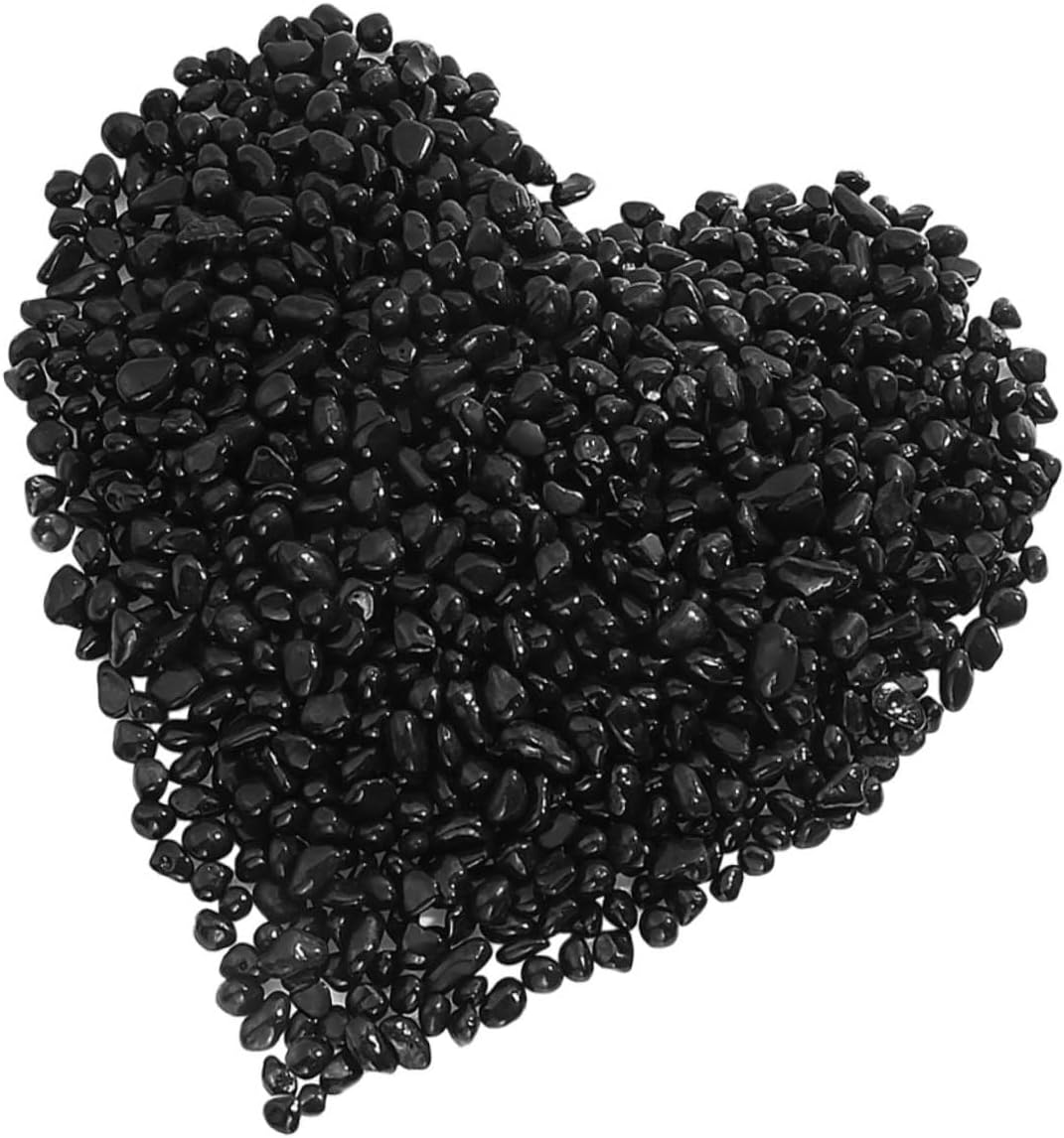Fish Tank Decorative Sand Black Pearl Base Aquarium Gravel Rocks Decorative Stones 1 Bag