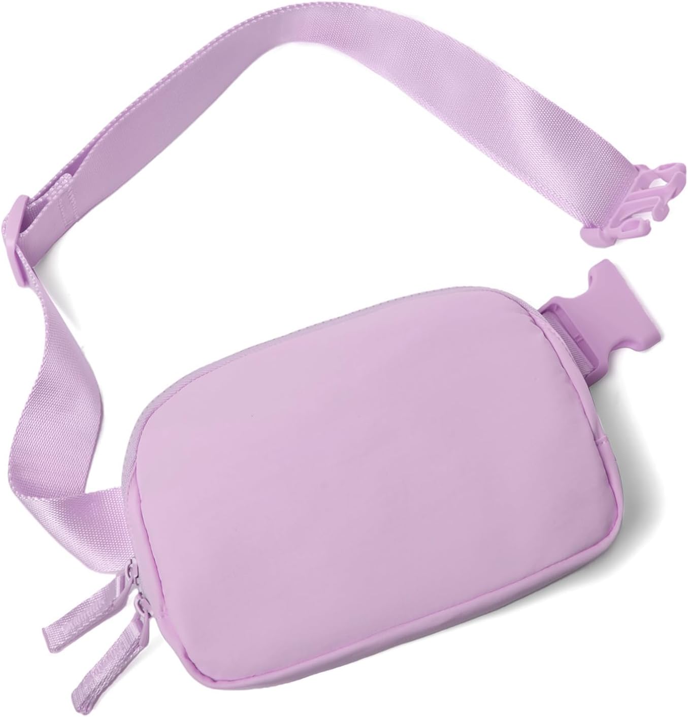Belt Bag for Women Two-Way Zipper Cross Body Fanny Pack Fashion Waist Packs Everywhere Belt Bag with Adjustable Strap Gifts for Teen Girls Women Men (Lavender)