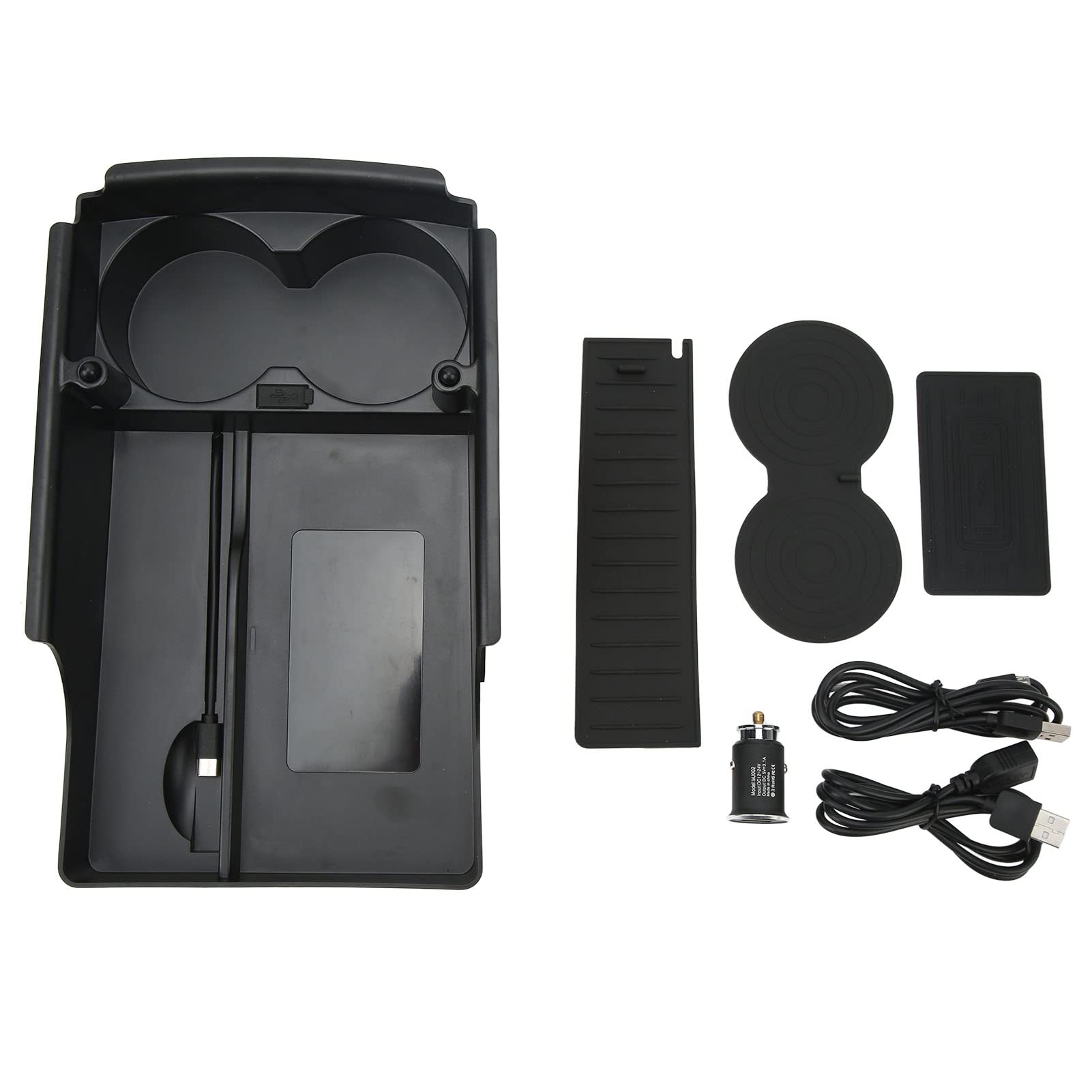 Console centrale Cordless Ricarica 5 W Organizer Caricatore del telefono di ricambio per modello .S X 2016‑2019 Tappetino di ricarica Vassoio console centrale Scatola