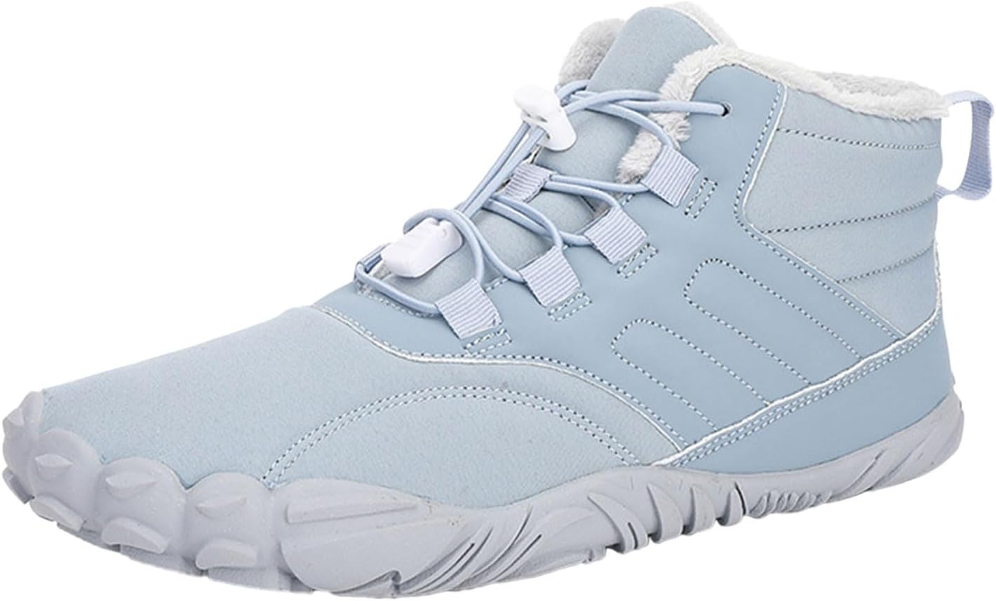 Chaussures Pieds Nus Chaussures d’hiver Chaudes doublées hydrofuges pour Femmes Bottes de Neige d’hiver pour Hommes et Femmes Chaussures en Coton épaisses imperméables antidérapantes Bottes