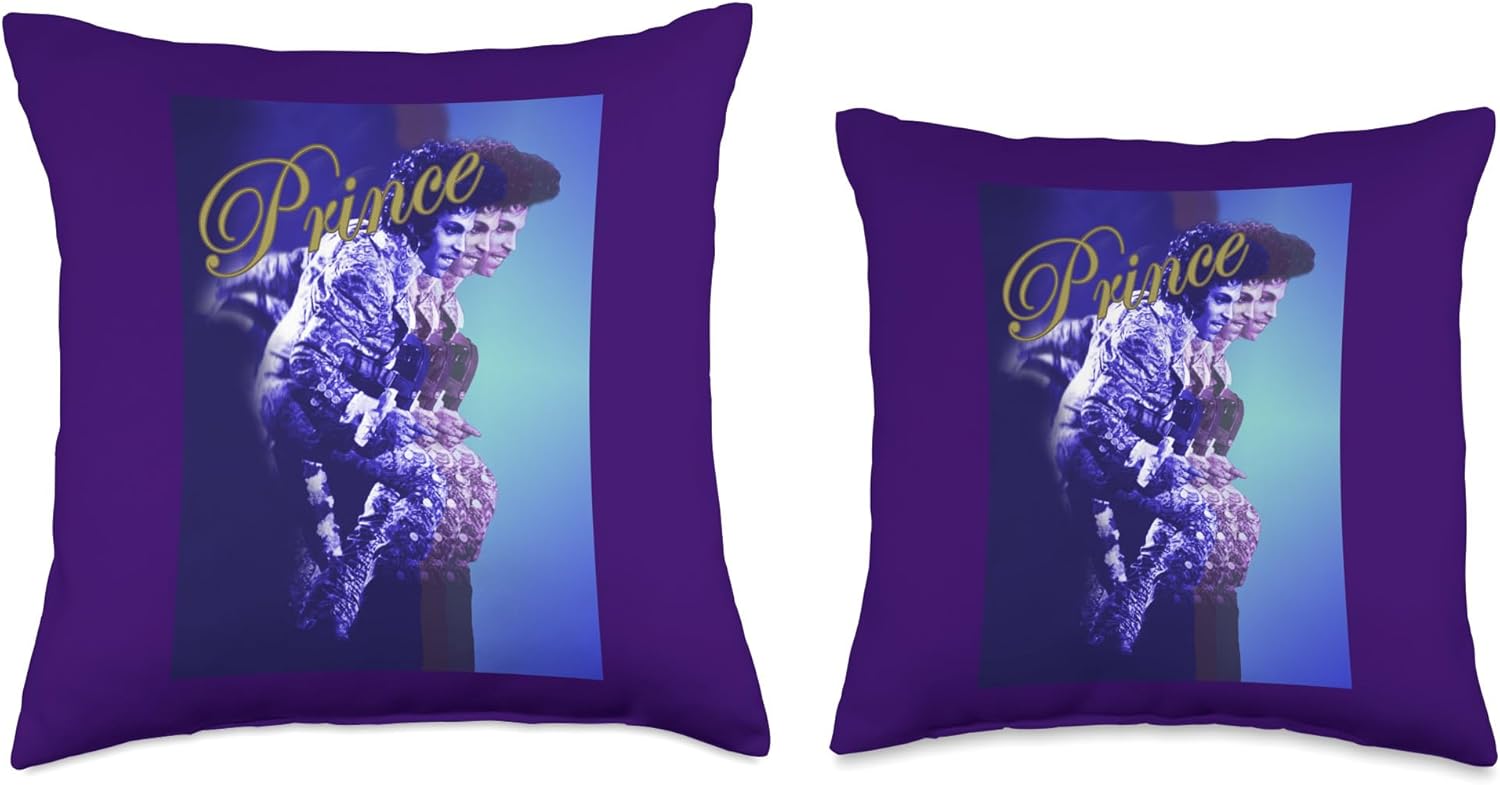 PRINCE_Purple Rain_006_back Printed Throw Pillow