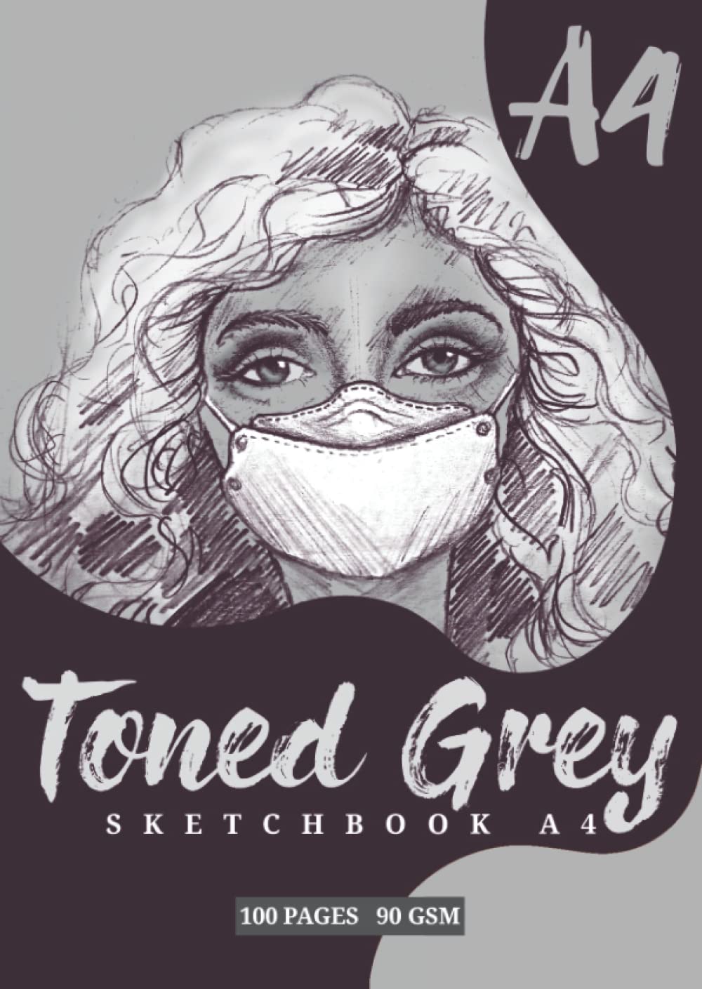 TONED GREY SKETCHBOOK A4: 3 level toned papers from LIGHT TONED grey, MEDIUM TONE grey and FULL TONED grey, 100 pages, 90gsm paper thick, soft bound. Affordable and Functional!