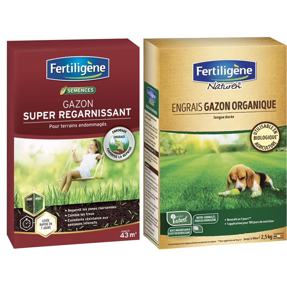 Gazon Fertiligene et Engrais NATUREN pour embellir le jardin familial