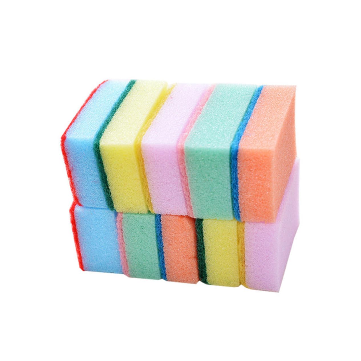 PartyKindom 100pezzi Spugne Per Lavaggio Piatti Confezione Da Spugne Per Pulizia Cucina Resistente e Non Graffiante Misti Per Casa e Bagno