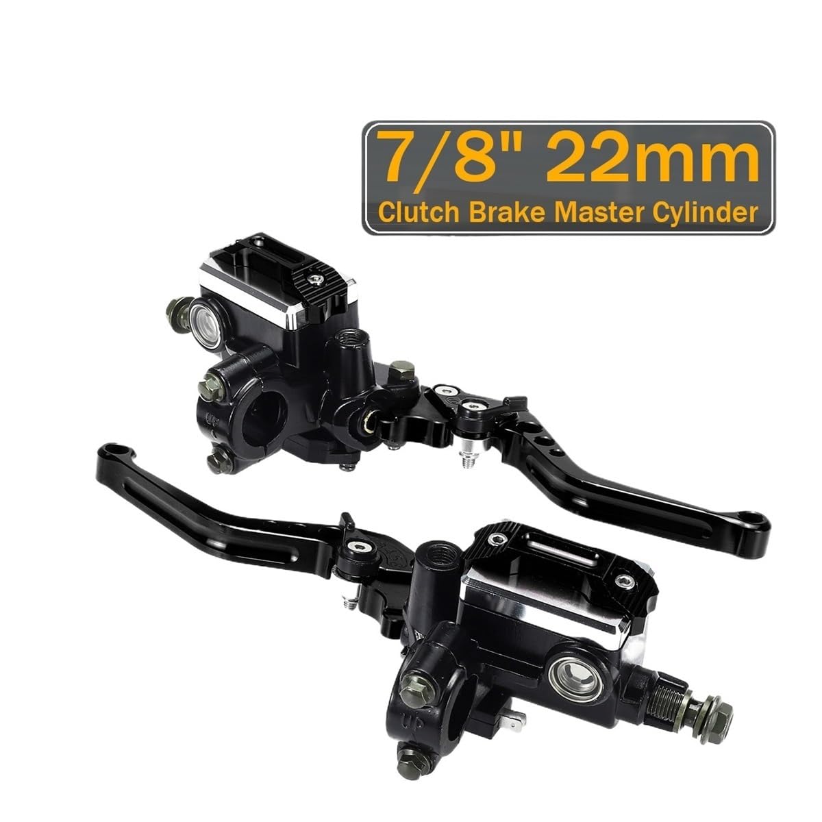 Leva Frizione Freno 7/8 "22mm Universale Del Motociclo Pompa Freno Idraulico Leva Frizione Cilindro Principale Serbatoio Per 50cc-300cc Sport Bike Street