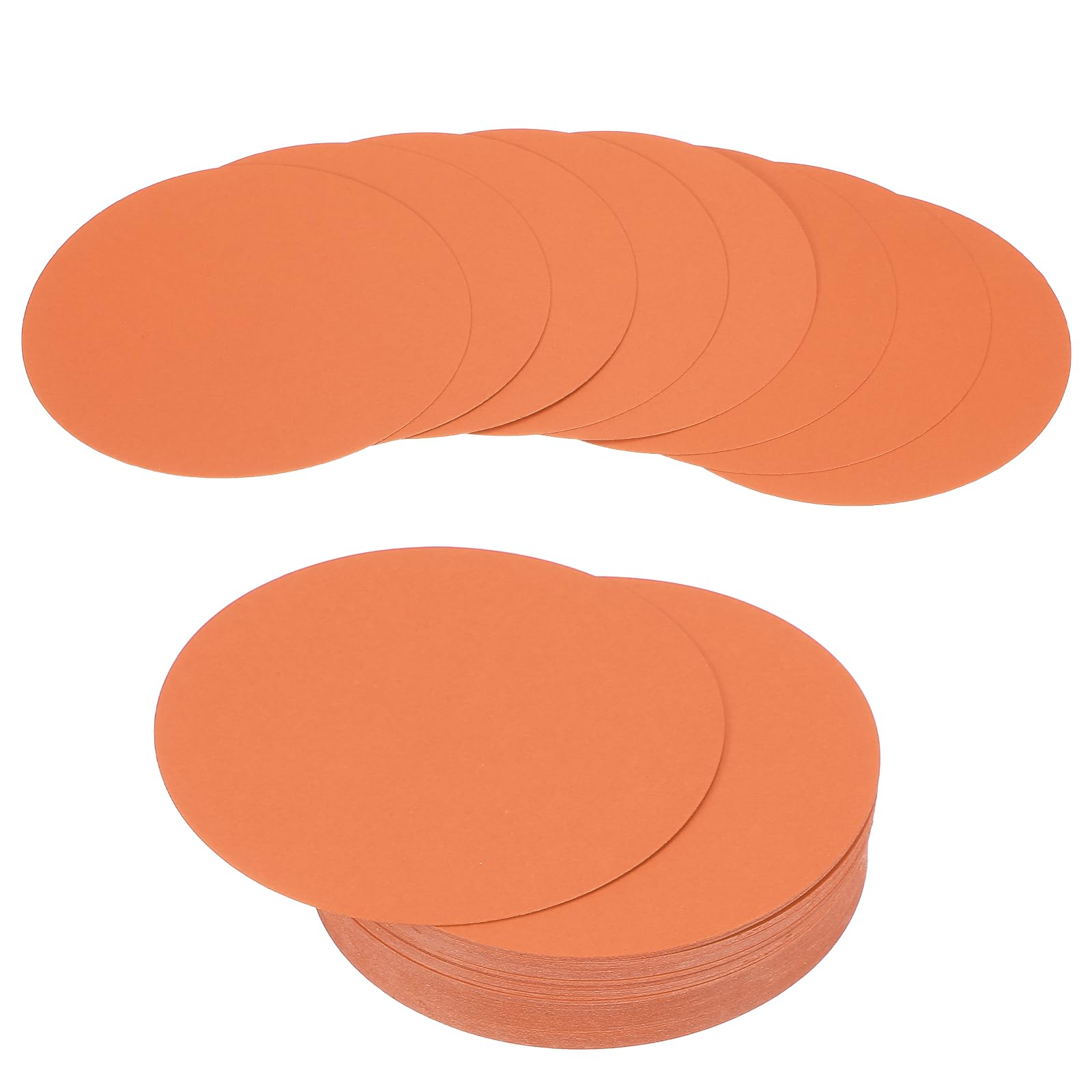 PATIKIL 100 Sheet Circle Card Stock, 4 Inch Round Cutouts Paper Thick Cardstock Coaster for DIY Craft Projects Printing Supplies Bulletin Board Decor, Orange — image 1