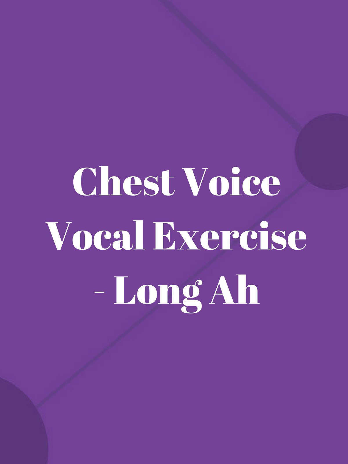 Watch Chest Voice Vocal Exercise Long Ah Prime Video