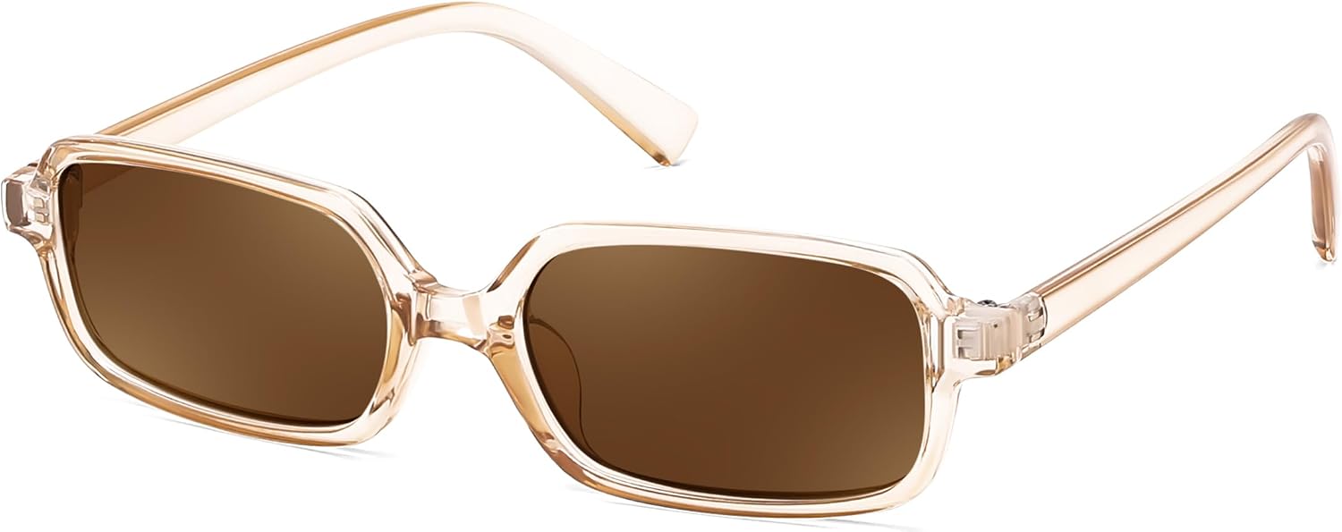 FEISEDY Rectangle Sunglasses for Women Men, Women's 90s Sunglasses