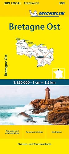 Michelin Bretagne Ost: Straßen- und Tourismuskarte 1:150.000; Auflage 2023 (MICHELIN Localkarten)