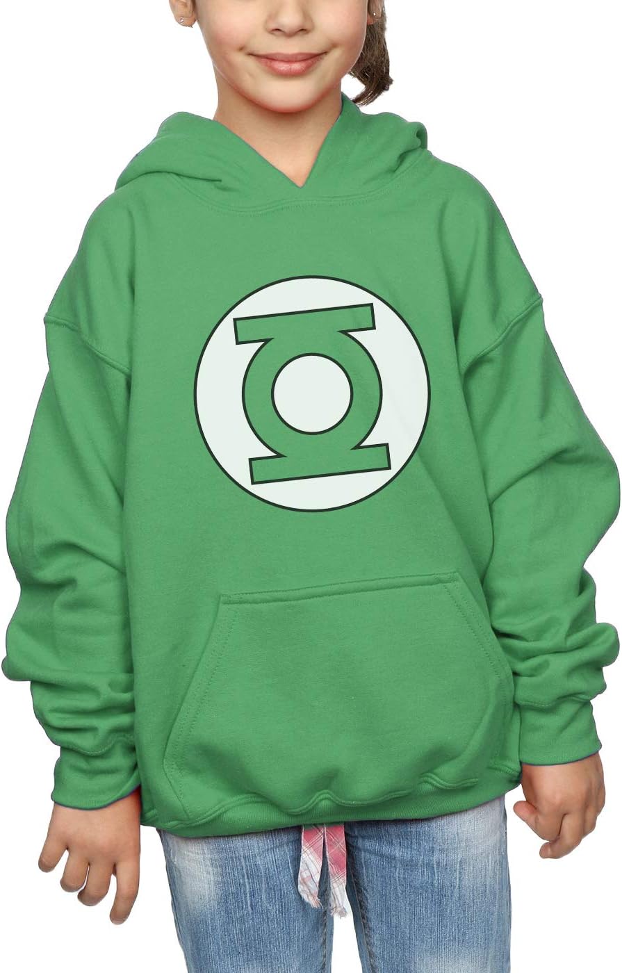 DC Comics Girls Green Lantern Logo Hoodie 5-6 Years Irish Green