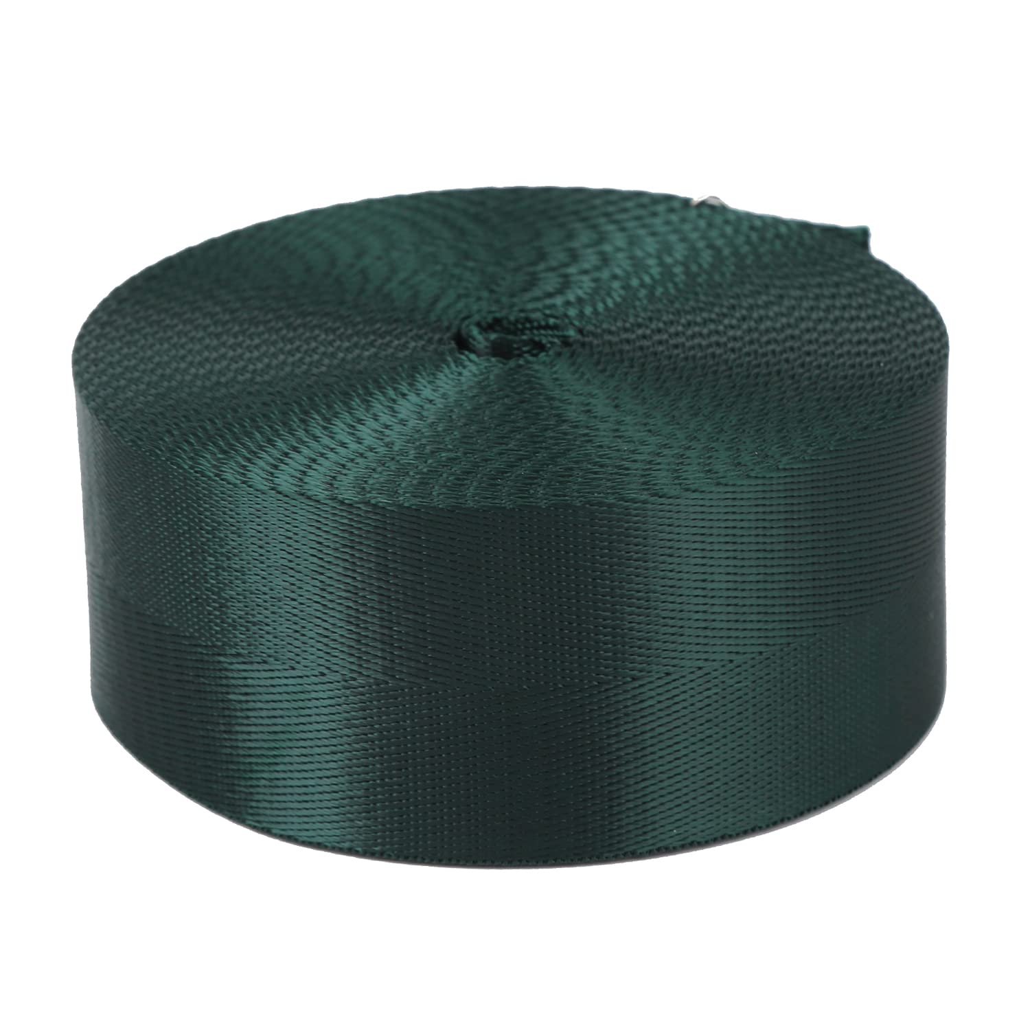 Devobunch 2”Heavy Duty Nylon Webbing 10 25 50 Yard - Nylon Strapping for Outdoor DIY Gear Repair, Durable Nylon Strapping for Indoor or Outdoor Gear, DIY Crafting, Repairing (Forest Green, 10 Yard)