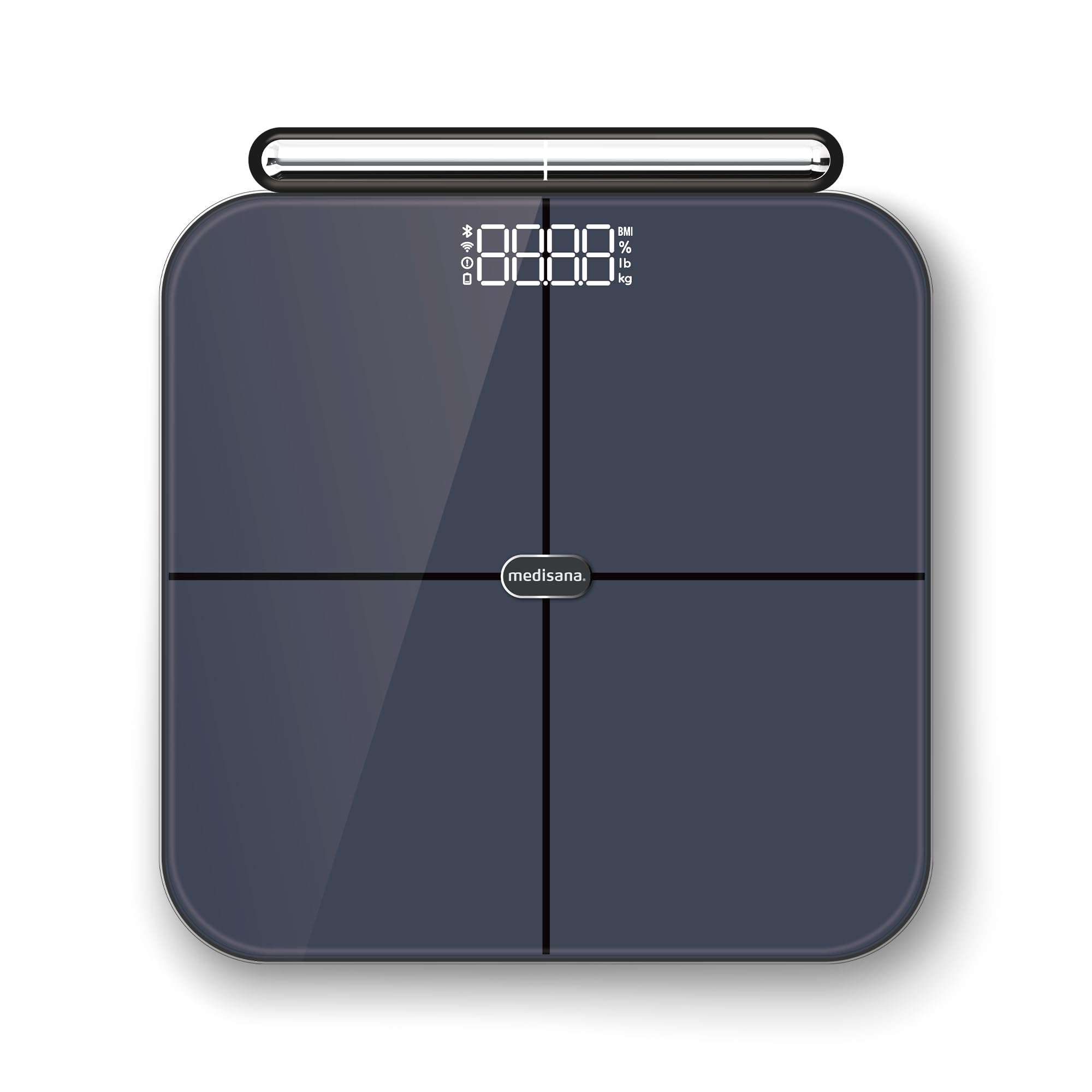 medisana BS 850 Connect Body Analysis Scale with Hand sensors, Weighing Scale with 8 electrodes, Measurement of Weight, Body Fat, Muscle Mass, Personal Scales with app Connection