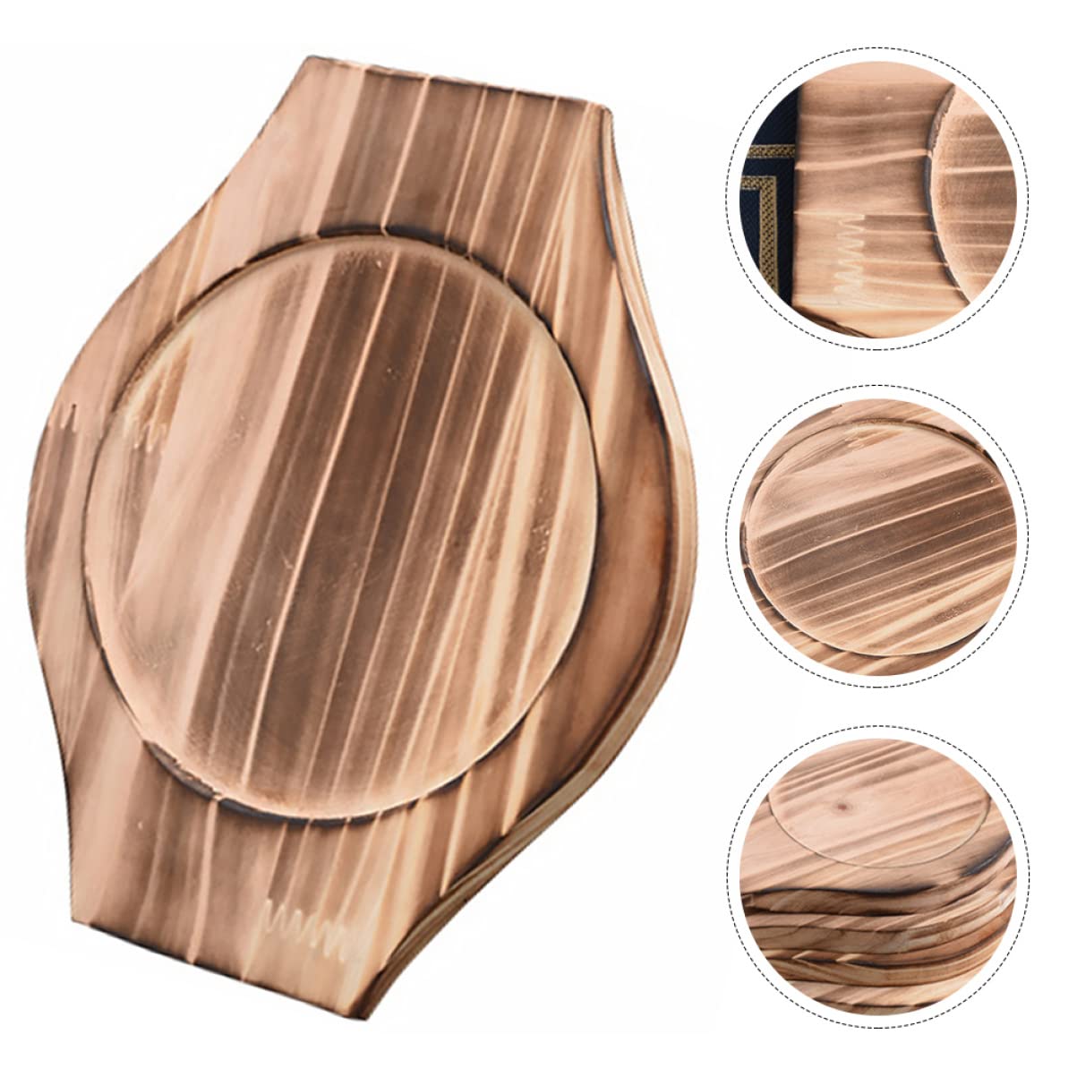 Dolsot Topfuntersetzer aus Stein, hitzebeständig, isoliert, für Blumentöpfe, Bibimbap, Schale, Untersetzer, Holz, 10 Stück