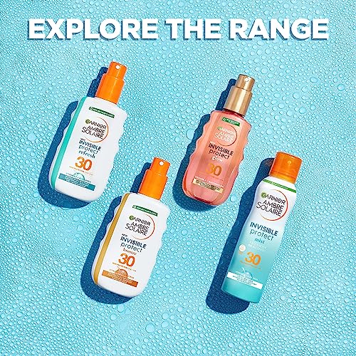Garnier Ambre Solaire SPF 30 Transparent Sun Cream Spray, Quick Dry, High Sun Protection Factor 30, Water Resistant Sunscreen, Aloe Vera, UVA & UVB Protection, Invisible Protect Mist, 200 ml - Image 6