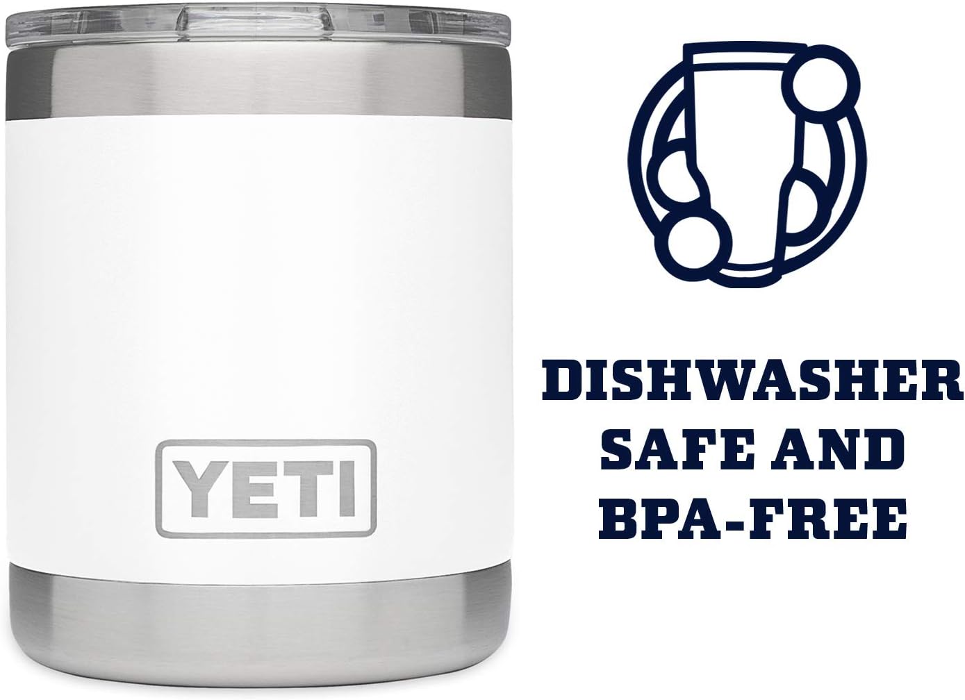 YETI Rambler 10 oz Lowball, Vacuum Insulated, Stainless Steel with Standard Lid - Image 5