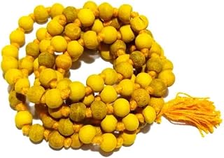 [Nature Blaze] Original Turmeric Haldi Japa Mala - 108+1 | Lightweight, Portable & Perfect for Rituals