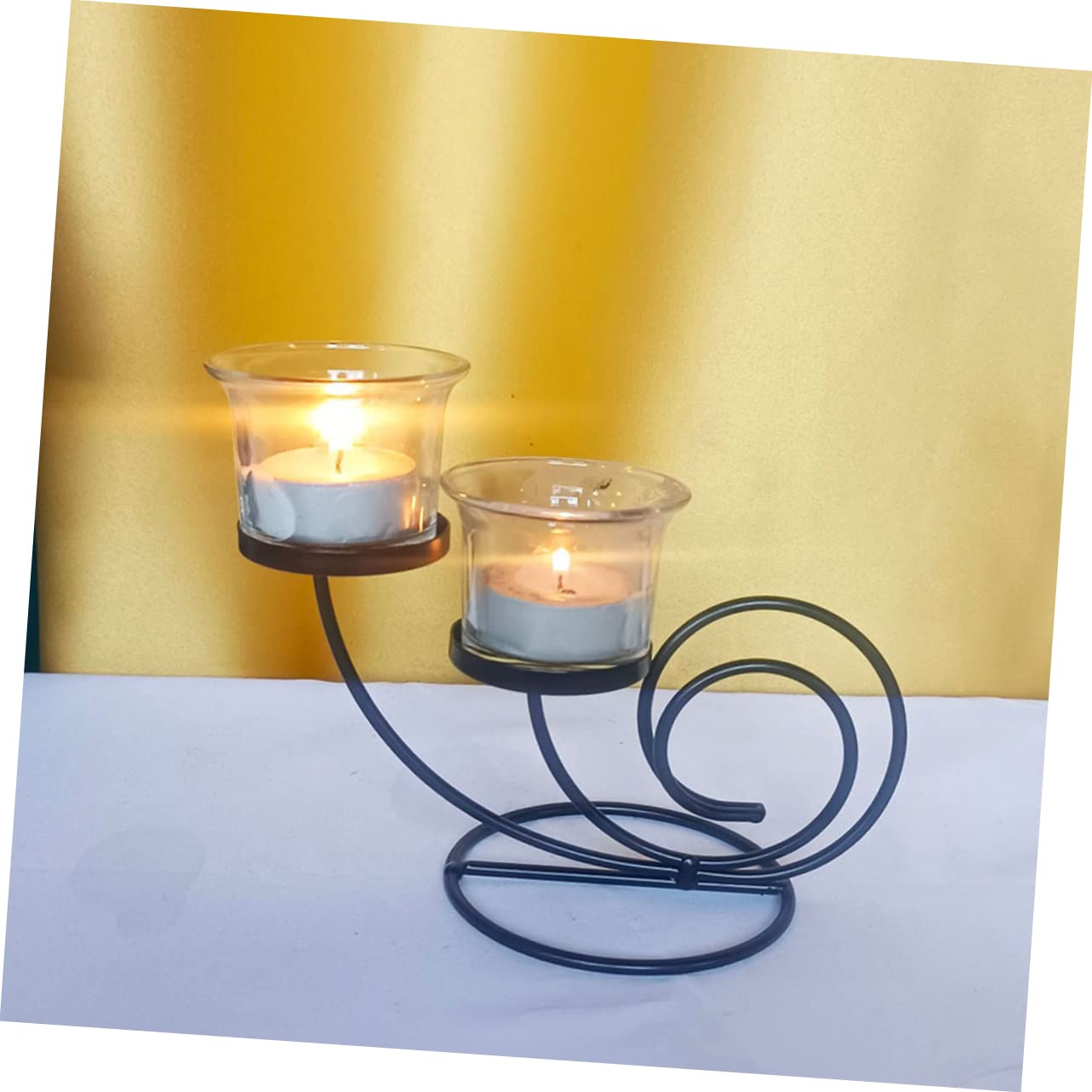 Amazon｜TOPPERFUN 錬鉄製 キャンドルスタンド インテリア装飾用