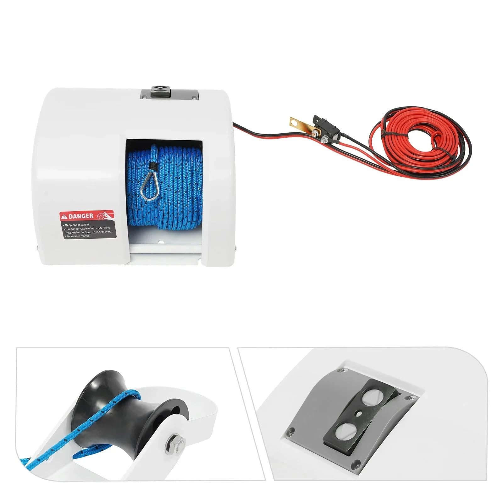 プレジャーボートウインチ12V Amazon.co.jp: 12V マリン電動アンカーウインチリモコン付き、ボート用