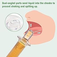 Vista 2 de haakaa Dispensador de medicina para bebés,Jeringa para líquido,Diseño único de bola de silicona, puertos de doble ángulo,Operación con una sola
