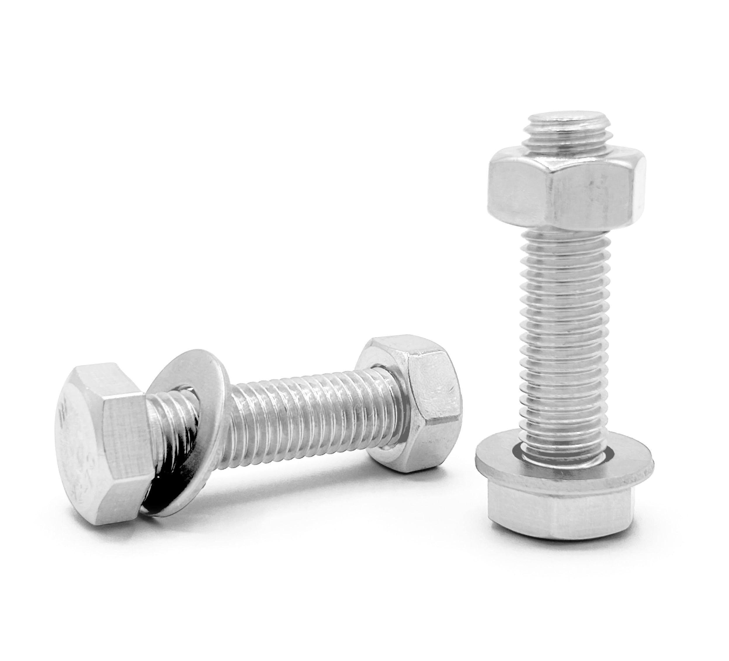 Śruby z łbem sześciokątnym ze stali nierdzewnej AISI 304 (A2) M12 x 120 mm - 15 sztuk