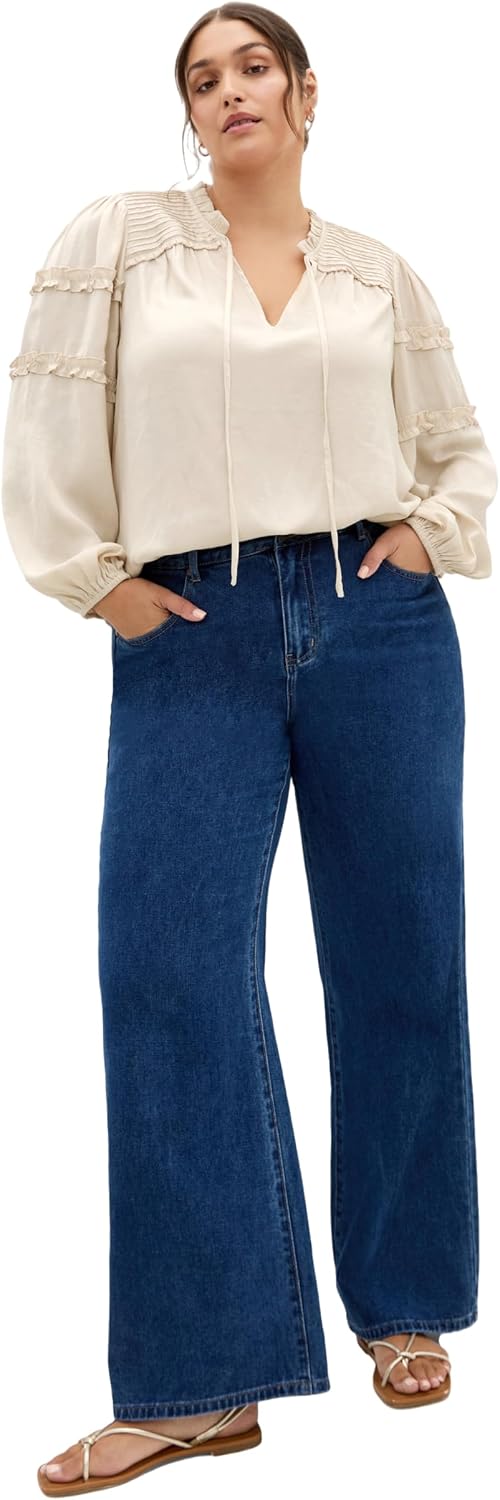 City Chic Plus Size Shirt - Drama Queen Long Sleeve