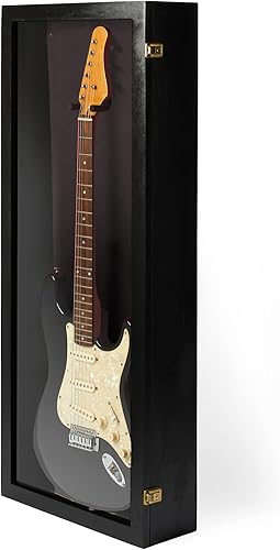 Miniatura 71 de PENNZONI Vitrina para guitarra eléctrica, estuche acrílico para guitarra eléctrica, soporte de pared, estuche de pared para guitarra hecha de marco