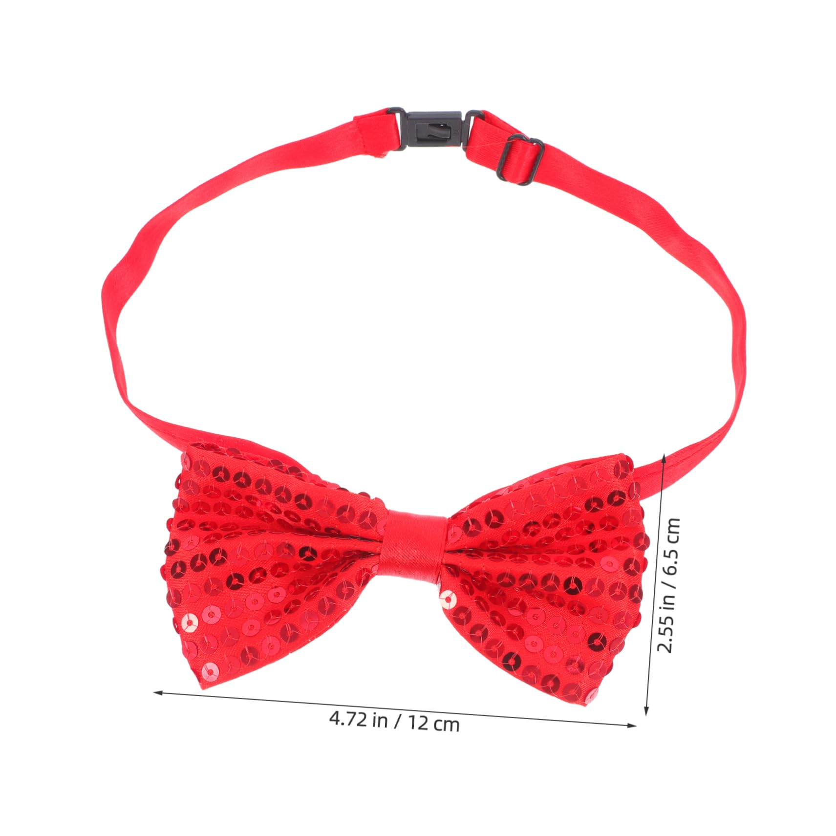 KALLORY Elegant Children's Bow Tie Sequins Glitter Party Ties for Boys Girls Bridesmaid Adjustable Hair Bow Tuxedo Sequin