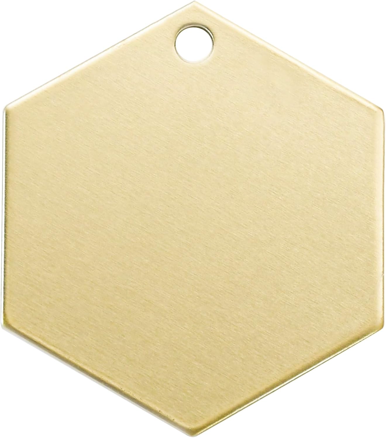 ABBECIAO 1 1/4 Inch Hexagon Copper Stamping Blank for Pet ID Tag Keychain Jewelry Making and Enameling 14ga. Thick