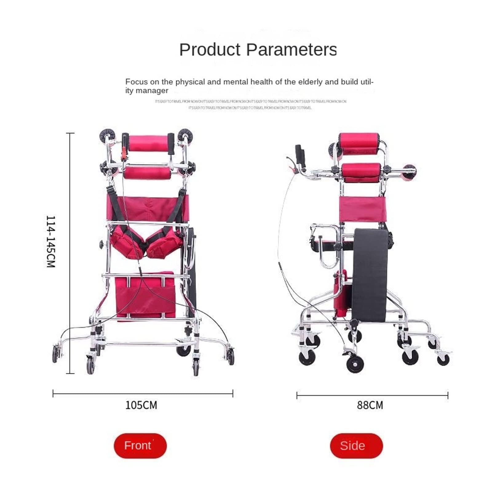 Urządzenie rehabilitacyjne 8 Kółek Walker Assist Urządzenie Do Rehabilitacji Chodzenia Chodziki Anty-do Tyłu Rollover Półka Narzędzie Osoby W Podeszłym Wieku Udar Hemiplegia Walker Rękawice robota z k