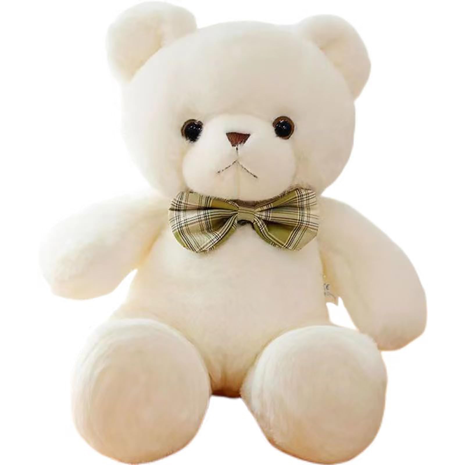 Teddy Bear Plush Toy, 12 inch Teddy Bear Stuffed Animal Birthday for Kids Girl Friends(White)