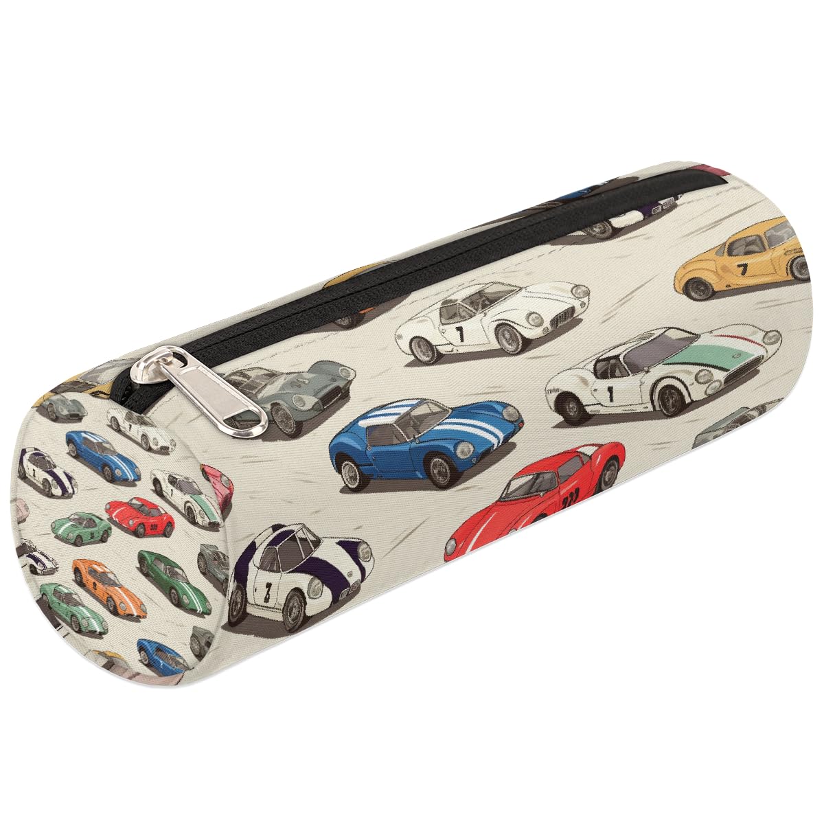 Mexpekil Cool Race Cars Pencil Case for Girls Boys Stationery Pouch Organiser Small School Supply Bag for Students Office
