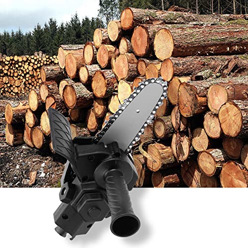 9.1-Inch Electric Handheld Chainsaw With Low-Kickback, Portable Chain Saw Sharpening Tool Set, Electric Drill To Saw Adapter, For Pruning Trees Wood, Steel Pipe, Plastic Cutting #TOP4