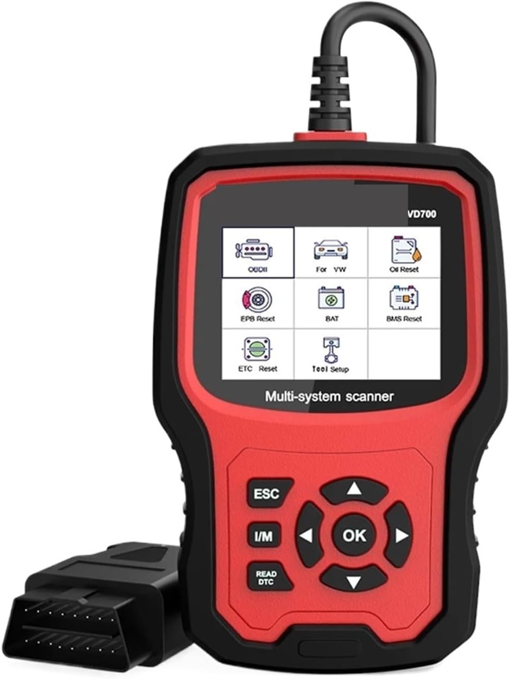 Car Fault Detector VD700 OBD2 Scanner Code Reader Full System Diagnostic Scan Tools Oil Reset