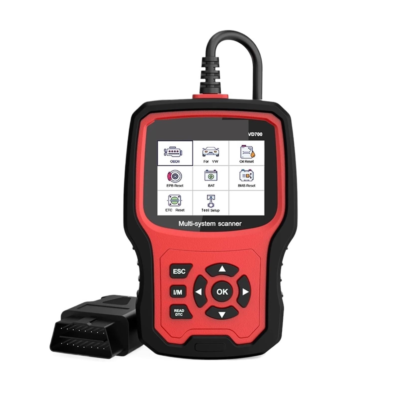 VD700 OBD2 Scanner Lettore di Codici for Auto Strumenti scansione diagnostica del Completo Ripristino 'Olio, Prestazioni stabili